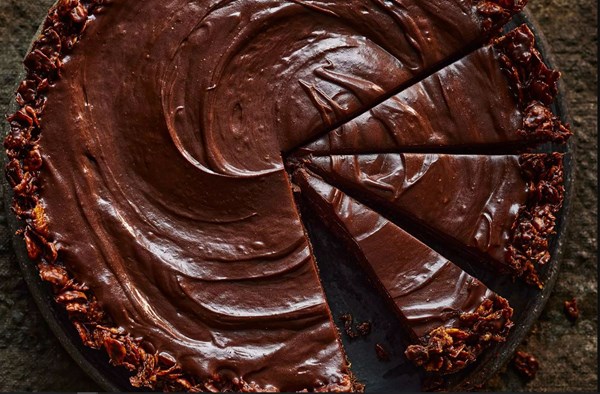 Chocolate crémeux cornflake tart