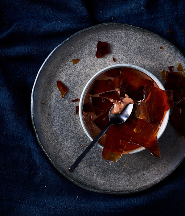 Chocolate crémeux with caramel
