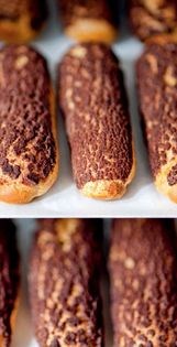 Chocolate crunch eclairs