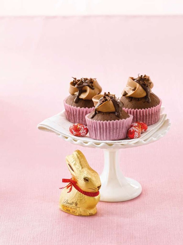 Chocolate cupcakes with chocolate buttercream frosting
