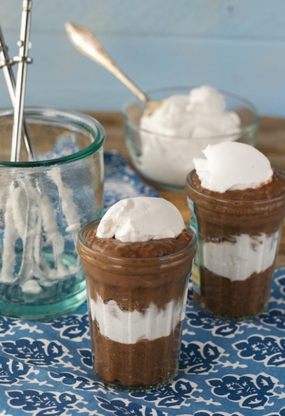 Chocolate, date, and coconut chia pudding