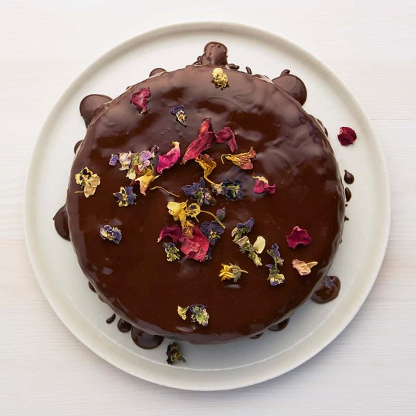 Chocolate, date and coffee cake