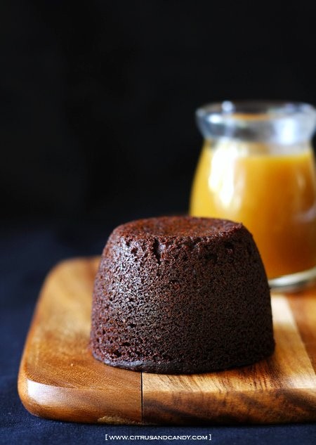 Chocolate date pudding with bourbon toffee sauce