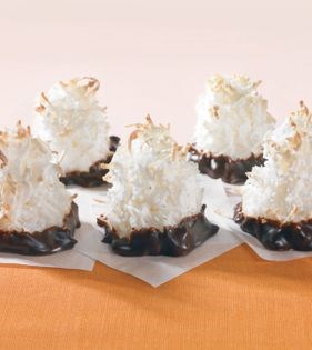 Chocolate-dipped coconut clouds
