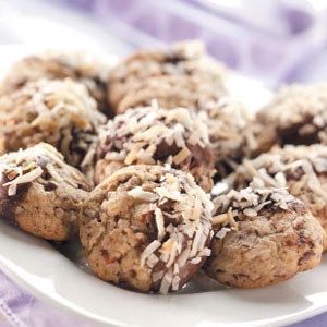 Chocolate-dipped coconut snowballs