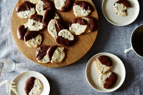Chocolate-dipped cookies