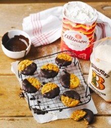 Chocolate dipped Cornish fairings 
