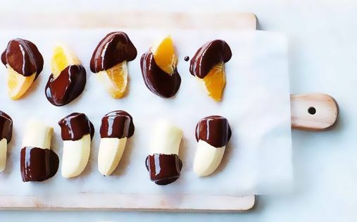 Chocolate-dipped fruit