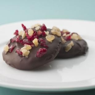 Chocolate-dipped gingersnaps