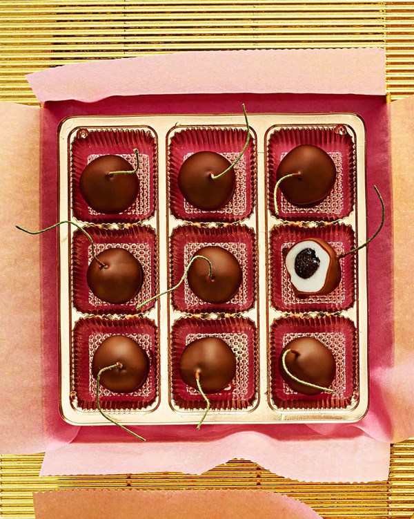 Chocolate-dipped Luxardo cherries