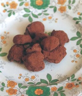 Chocolate-dipped walnuts