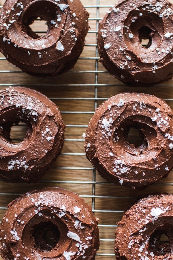 Chocolate espresso doughnuts