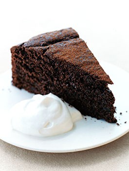Chocolate espresso spelt cake
