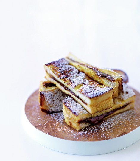 Chocolate-filled French toast