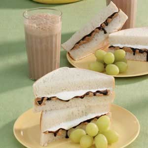 Chocolate fluffernutter sandwiches