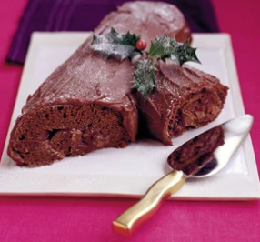 Chocolate fondant log