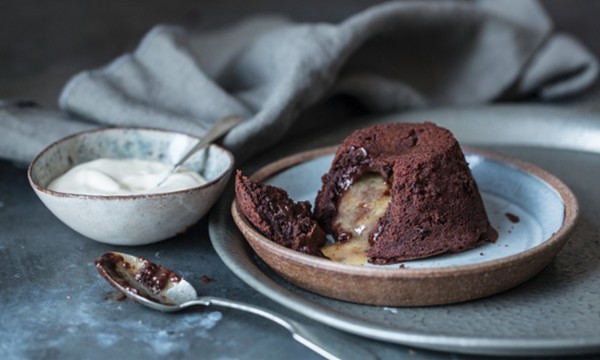 Chocolate fondants with bitter orange centres