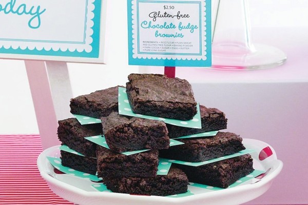 Chocolate-fudge brownies (wheat and gluten free)