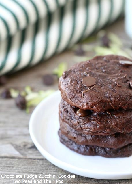 Chocolate fudge zucchini cookies
