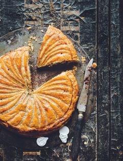 Chocolate galette des rois with tonka bean frangipane
