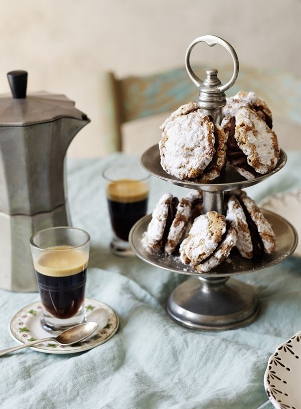 Chocolate ganache biscuits