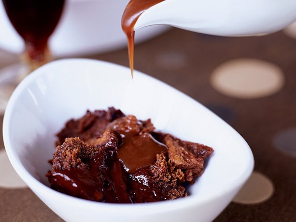 Chocolate ganache bread pudding [Vicki Wells]