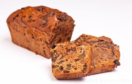 Chocolate, ginger and cardamom tea bread