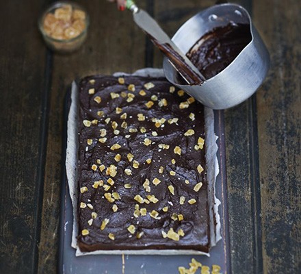 Chocolate gingerbread brownie bars