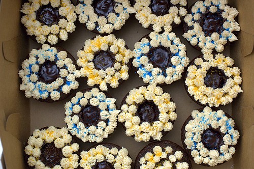 Chocolate Guiness and whiskey cupcakes with Baileys frosting