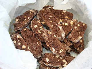 Chocolate hazelnut & orange biscotti