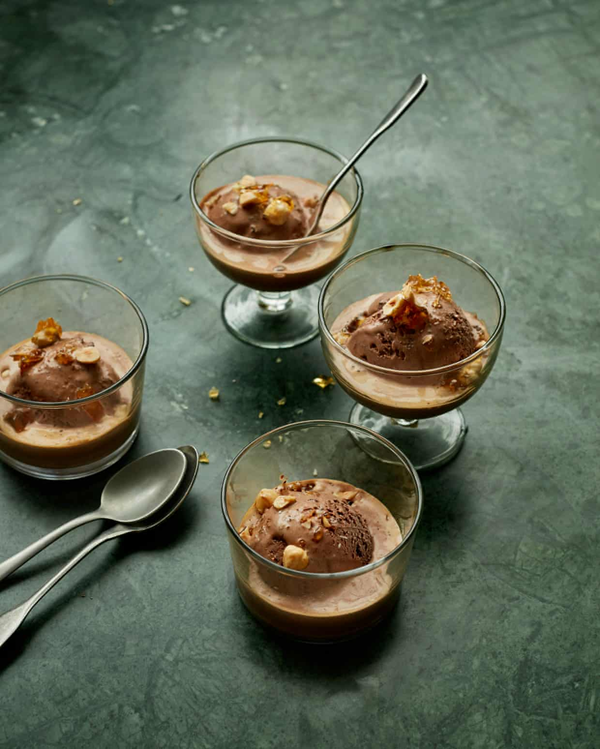 Chocolate hazelnut affogato