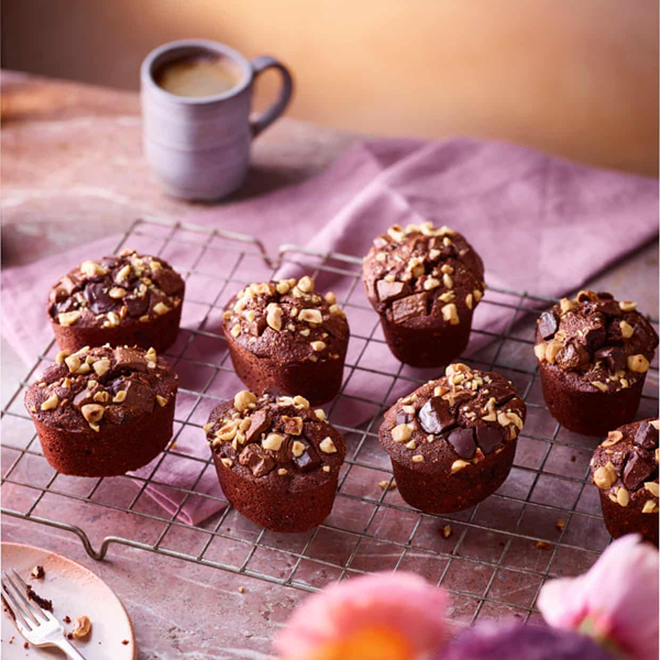 Chocolate, hazelnut and ginger friands