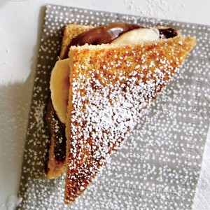 Chocolate-hazelnut-banana finger sandwiches