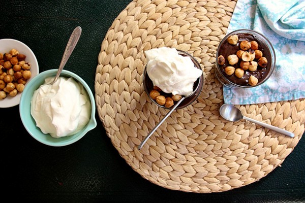 Chocolate hazelnut pudding