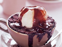 Chocolate hazelnut self-saucing puddings