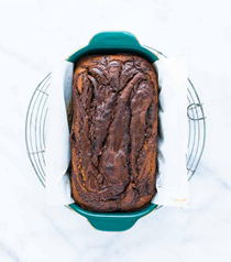 Chocolate hazelnut swirl banana bread