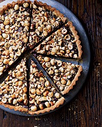 Chocolate-hazelnut tart