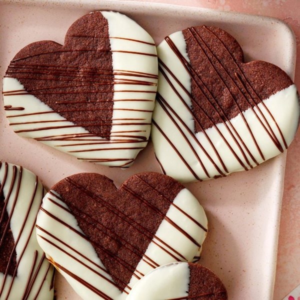 Chocolate heart cookies