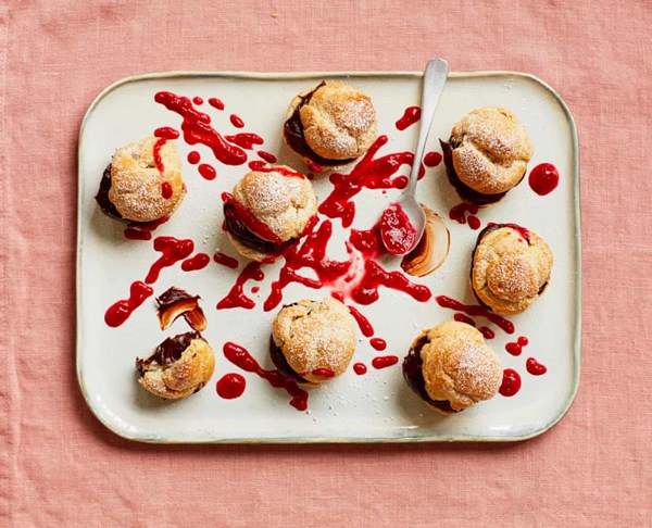 Chocolate, honey and raspberry bites