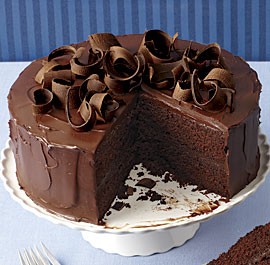 Chocolate-honey ganache layer cake