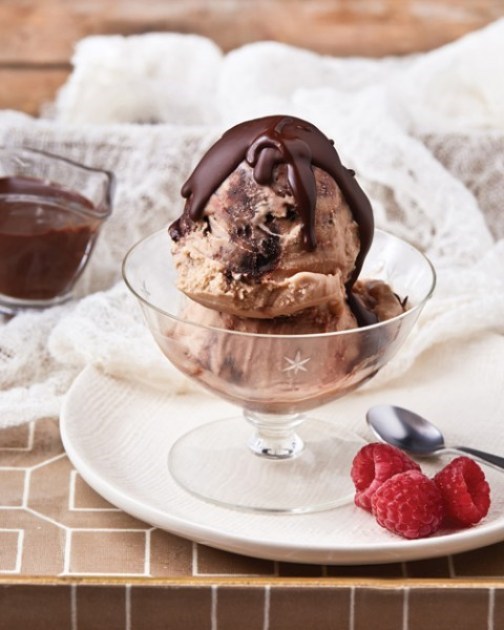 Chocolate ice cream shell