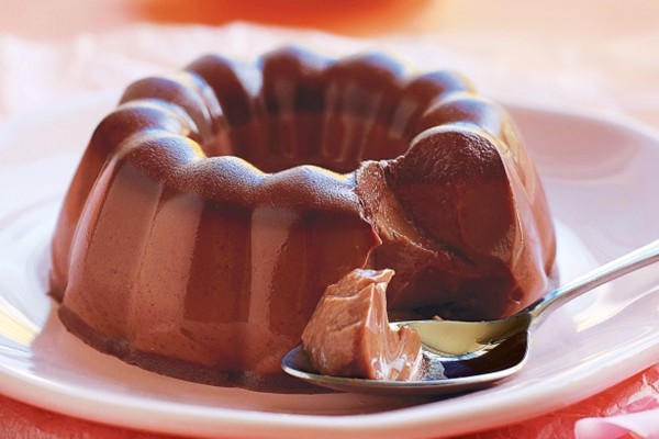 Chocolate jellies with honey apricots