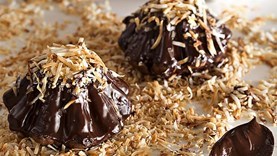 Chocolate lamington mud cakes [Kate Fay]