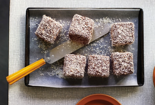 Chocolate lamingtons