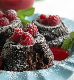 Chocolate lava cakes