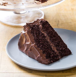 Chocolate layer cake with chocolate frosting