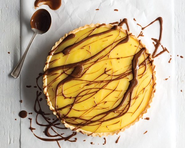 Chocolate lemon tart [tart dough, chocolate ganache]