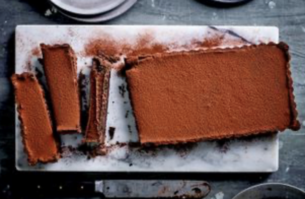 Chocolate licorice tart