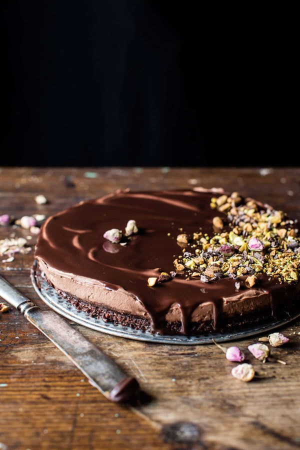 Chocolate lovers Greek yogurt chocolate mousse cake