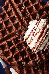 Chocolate malt waffles